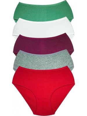 MiraLive 5 Adet Kadın Yüksek Bel Ribana Bato Külot S044