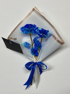 UltraMint Mavi Hediye Paketli Sonsuzluk Gülü, Sevgililer ve Anneler Günü Için