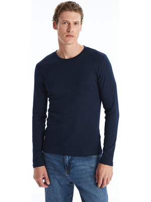 Lc Waikiki Yeni Sezon Bisiklet Yaka Uzun Kollu Penye Erkek Tişört