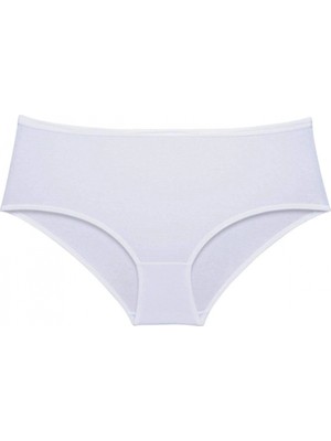 MiraLive 3 Adet Kadın Yüksek Bel Bato Külot Siyah Beyaz Ten