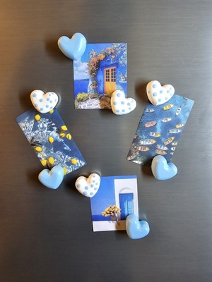 UltraMint Kalpli Buzdolabı Magnetleri, 8’li Sevgililer Günü Süsleri