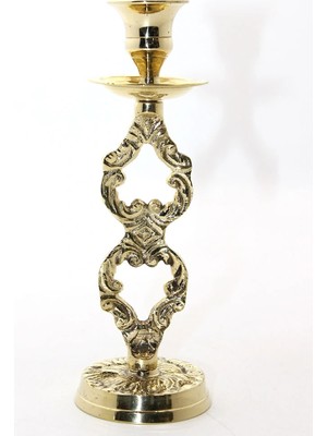 Najmaddin Tekli Pirinç Şamdan Model 4