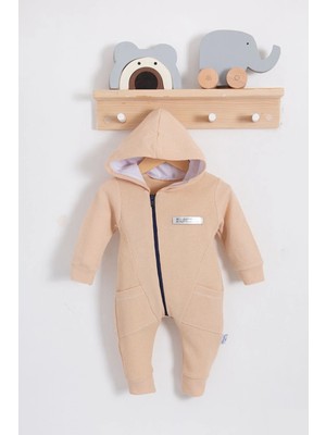 Beruflic Yandan Cepli Fermuarlı % 100 Pamuk Erkek Bebek Tulumu