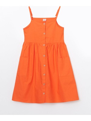 Lc Waikiki Yeni Sezon Kare Yaka Kız Çocuk Elbise