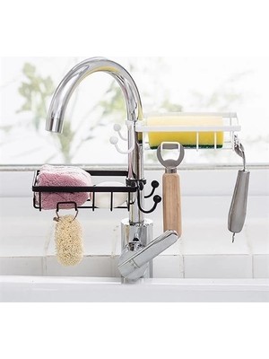 Eco Lounge Paslanmaz Çelik Mutfak Banyo Musluğuna Sabitlenebilir Sabunluk