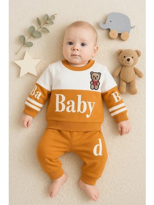 Beruflic Baby Desenli 2'li % 100 Pamuk Erkek Bebek Takımı