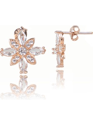 UltraMint Şık 925 Ayar Gümüş Umut Çiçeği Kadın Küpe, Zarif Takı Hediye