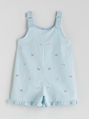 Lc Waikiki Yeni Sezon Askılı Çiçek Nakışlı Kız Bebek Salopet