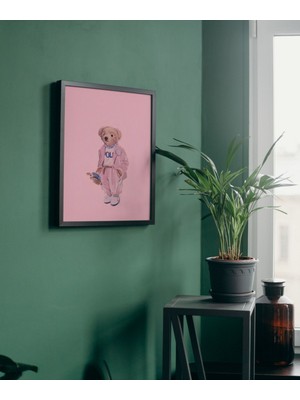 UltraMint Sevgililer Günü Için Sanatsal Ayıcık Poster ve Çerçeve Seti