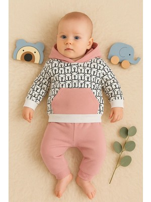 Beruflic Minik Ayıcıklar Desenli 2'li % 100 Pamuk Kız Bebek Takımı