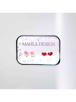 UltraMint Iki Parçalı Kalpli ve Çiçekli Küpe Seti, Sevgililer Günü Hediye