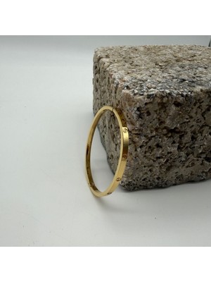 Mare Accessories Ince Gold Çelik Kelepçe Bileklik