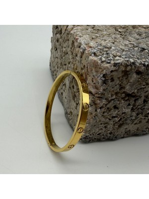 Mare Accessories Gold Çelik Kelepçe Bileklik