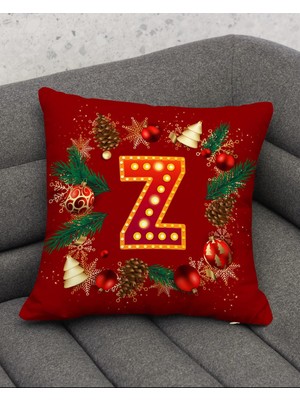 UltraMint Sevgililer Günü Temalı Çiçekli Siyah Beyaz Renkli Dijital Baskılı Kırlent Kılıfı