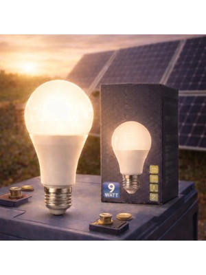 Kialed 9W Dc 12V LED Ampul – Solar & Akü Uyumlu
