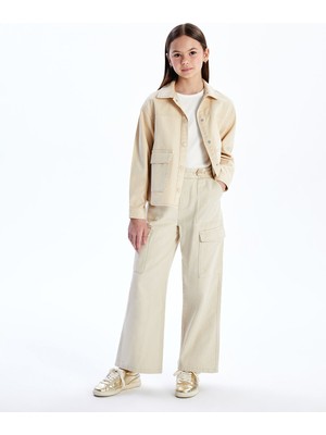 Lc Waikiki Yeni Sezon Beli Lastikli Kız Çocuk Kargo Pantolon