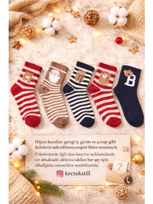 Tüylü Sevimli Ayı Çorap Seti