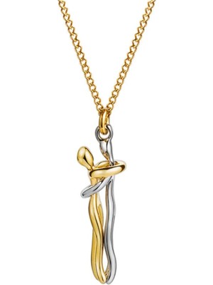 UltraMint Sevgi Dolu Hediye: Sarılma ve Aşk Kolyesi, Çift Zincir, Özel Tasarım