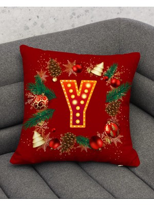 UltraMint Sevgililer Günü Temalı Çiçekli Renkli Dijital Baskılı Kırlent Kılıfı