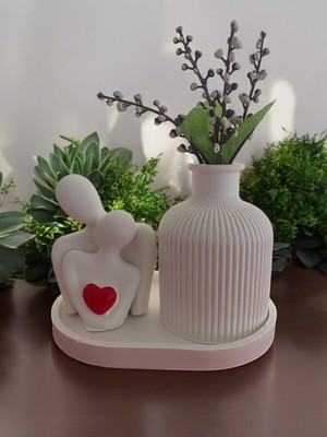 UltraMint 4'lü Sevgili Vazo Seti, Şık ve Zarif Hediye, 15X10 Cm, Özel Günler Için