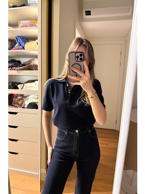 5in1Canpolat Lacivert Polo Yaka Tişört