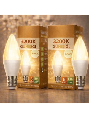 Kialed 2'li Ampul 8W E14 –günışığı