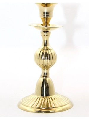 Najmaddin Tekli Pirinç Şamdan Model 3