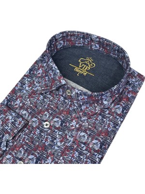 Eren Style Slim Fit Pamuklu Uzun Kollu Cepsiz Spor Gömlek (Slim Fit Kalıp)