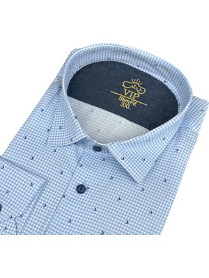 Eren Style Slim Fit Pamuklu Uzun Kollu Cepsiz Spor Gömlek (Slim Fit Kalıp)