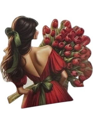 Butik Center Küçük Boy 50 Adet Hediyelik Dağıtmalık Figürlü Kartlar Kına, Nişan, Nikah, Baby Shower Süsleme Kartı