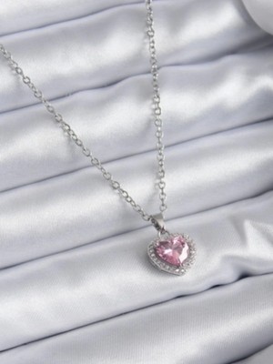 UltraMint Pembe Kalpli Kolye, Sevgi ve Mutluluk Hediye, Özel Anlar Için