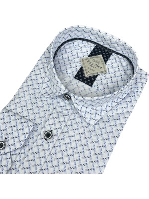 Eren Style Slim Fit Pamuklu Uzun Kollu Cepsiz Spor Gömlek (Slim Fit Kalıp)