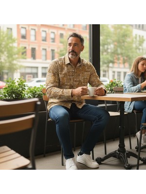 Eren Style Unisex Pamuklu Uzun Kollu Cepsiz Spor Gömlek (Slim Fit Kalıp)