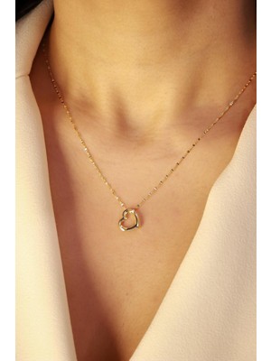 UltraMint Şık Altın Kalp Kolye, Sevgi Dolu Hediye, Zarif Takı