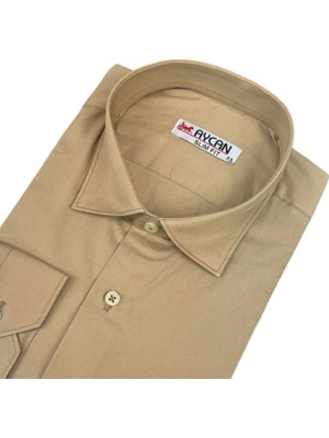 Eren Style Pamuklu Uzun Kollu Cepsiz Spor Gömlek (Slim Fit Kalıp)