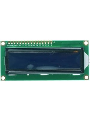 Delixa 2X16 LCD Ekran - Mavi Üzerine Beyaz