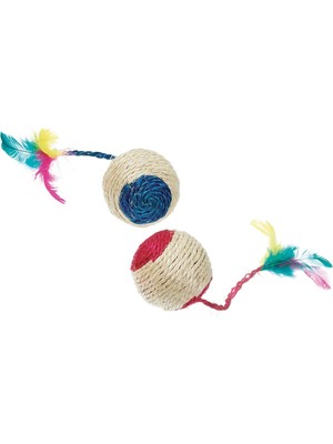 Delixa Hasır Çıngıraklı Top, Oyuncak, 6 Cm, Çok Renkli