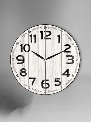 Delixa Exclucive Bombeli Cam Serisi Mermer Desenli Sessiz Akar Duvar Saati 30 cm