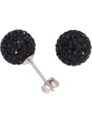 UltraMint Şık Siyah Taşlı 925 Ayar Gümüş Küpe, Zarif ve Modern Takı