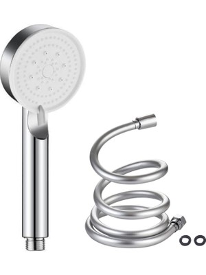 Delixa Duş Başlığı Seti - 175 cm Pvc Banyo Duş Hortumu + 5 Fonksiyonlu Yüksek Basınçlı Su Tsarruflu El Duşu