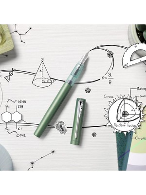 Delixa Parker Vector Xl Mat Dolma Kalem, Yeşil, M, Mavi