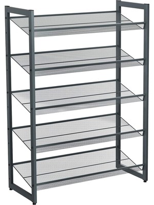 Delixa 5 Katlı Ayakkabı Rafı, Genişleyen Metal Ayakkabı Rafı Ayarlanabilir Ayakkabı Rafı 15-20 Çift Ayakkab
