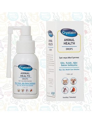 Delixa Crystalin Kedi Köpek Için Göz, Kulak ve Ağız Bakım Solüsyonu 50 ml