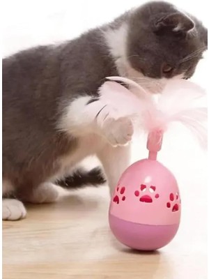 Delixa Pati Desenli Hacı Yatmaz Kedi Oyuncağı Tüylü 1450