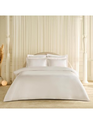 Delixa Home White Collection Ina Çift Kişilik Percale Nevresim Takımı Beyaz