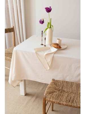 Delixa Doku | Organik Ham Keten Masa Örtüsü (110 x 160)