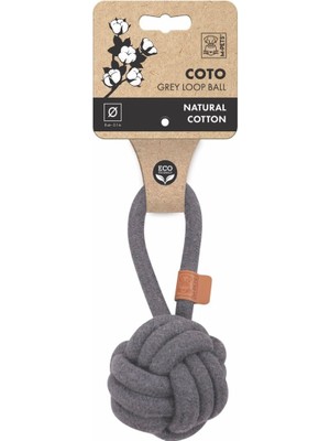 Delixa M-Pets Grey Loop Ball 8cm Çekmeli Örgü Top Oyuncak