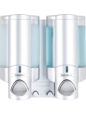 Delixa Better Living BLP-76235-1 Shower Dispenser 2 Chamber Satin Silver