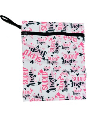 Delixa Supermom Su Geçirmez Bebek Kirli Bez Kıyafet Islak Mayo Çantası, Torbası (43X46 Cm)