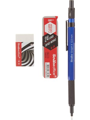 Delixa Scrikss Graphx 3'lü Set Versatil Kalem 0.5 mm Mavisilgimin 0.5 mm